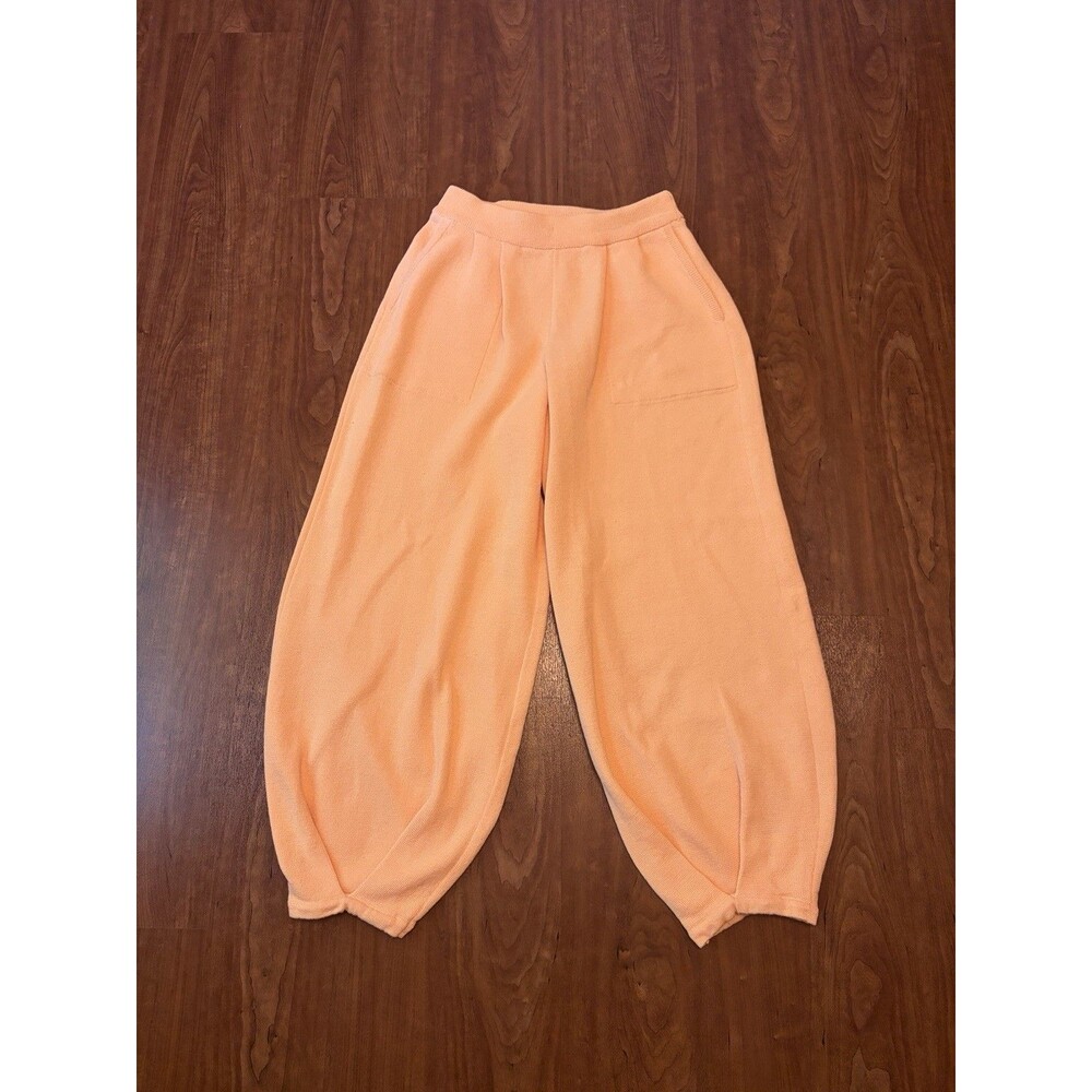 Free People Freya Beach Pants Medium Knit in Peach Relaxed Summer Boho Lounge